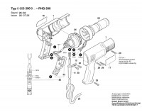 Bosch 0 603 290 942 PHG 500 Hot Air Gun 230 V / GB Spare Parts PHG500